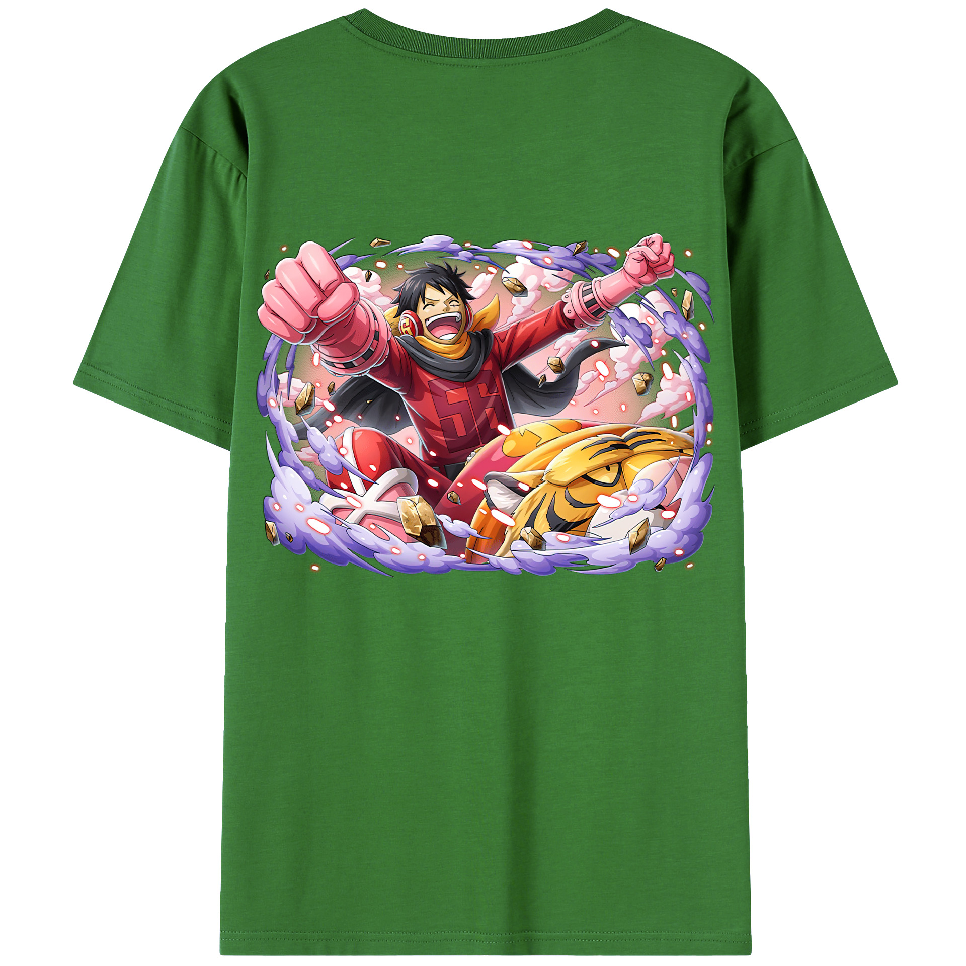 ワンピース モンキー・D・ルフィ ONE PIECE Monkey D. Luffy レディース半袖Tシャツ(バックプリント)